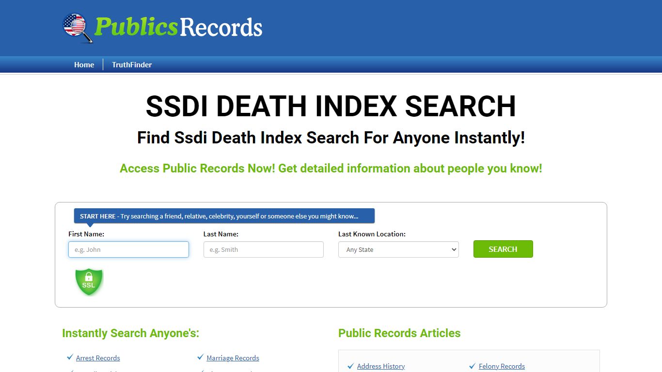 Find Ssdi Death Index Search For Anyone Instantly!